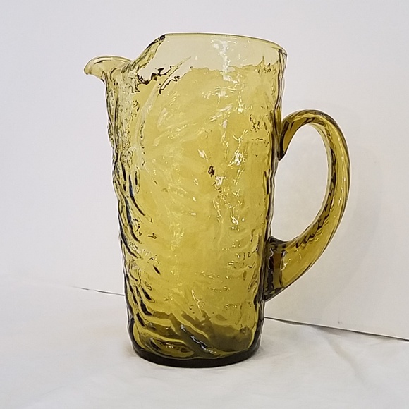 Seneca Morgantown Driftwood Crinkle Green Pitcher - Picture 3 of 5